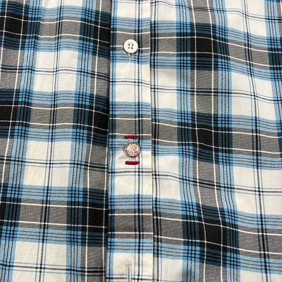 S.Oliver Men's  Blue & White Check Button Up Shirt size Medium - Picture 4 of 13
